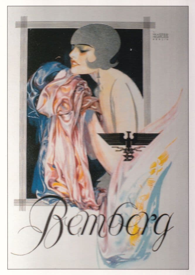 Bemberg Vintage Sexy Silk Hosiery Lingerie Advertising Postcard