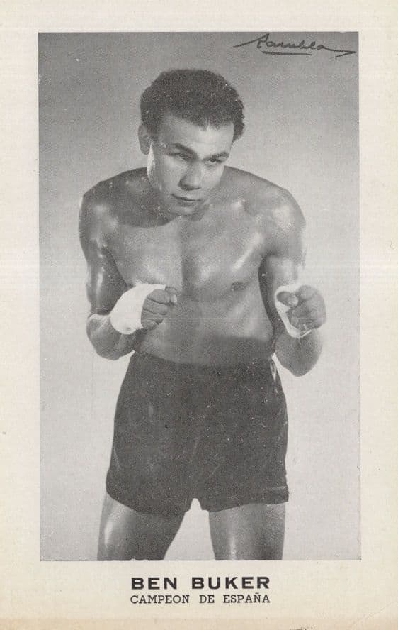 Ben Buker Spanish Boxing Champion Vintage WW2 Management Photo