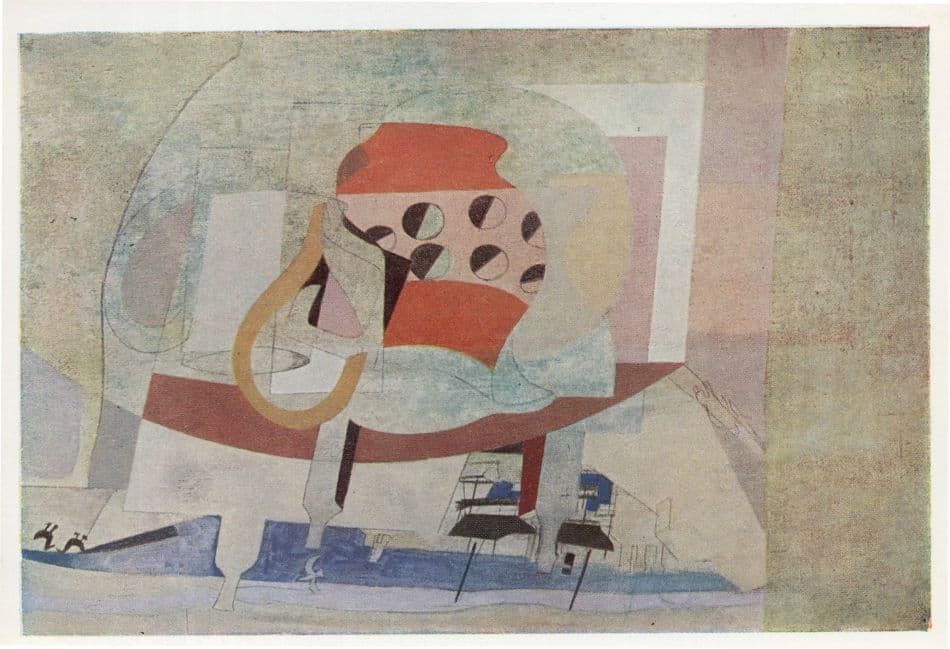 Ben Nicholson St Ives Rooftops Painting London Gallery Postcard