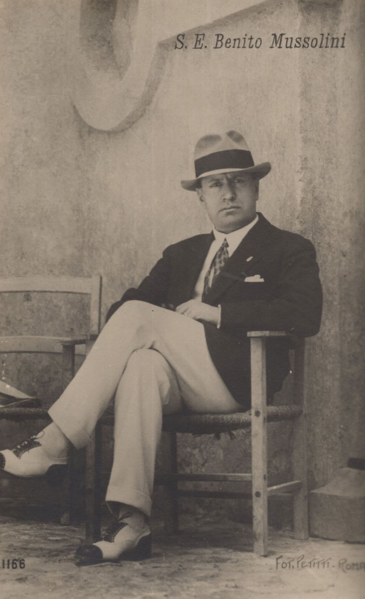 Benito Mussolini Old Italy Italian Political Dictator RPC Postcard