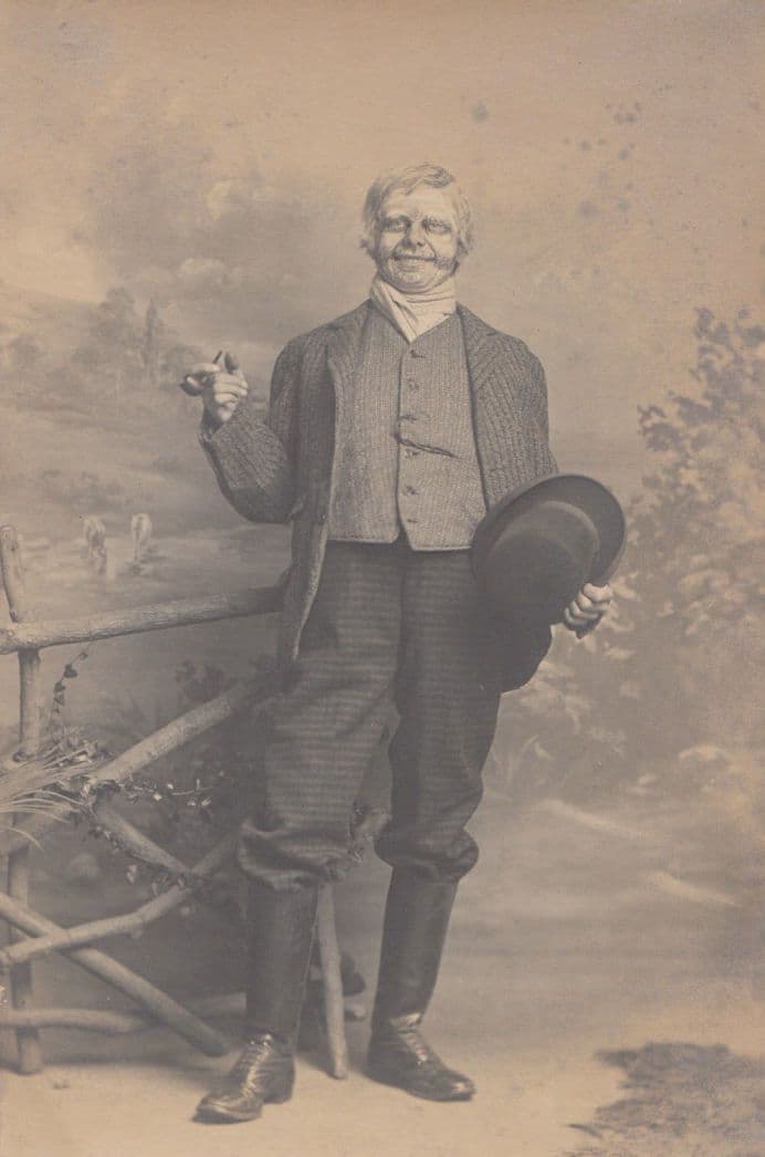 Benjamin Barnes Prevost in Meadow Street Reading Theatre Play Antique Postcard