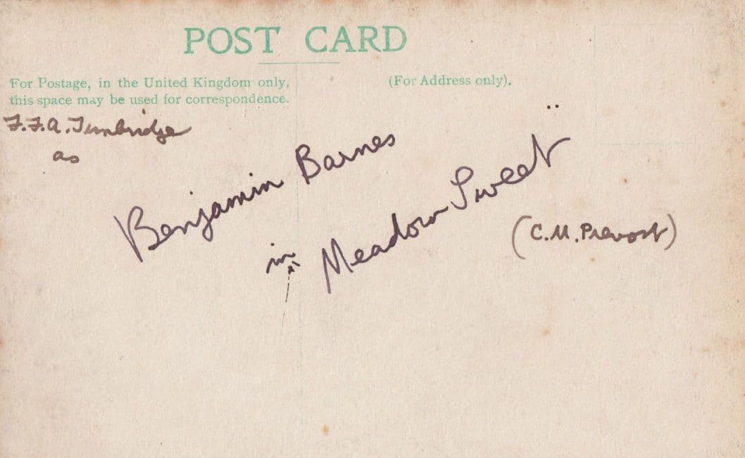 Benjamin Barnes Prevost in Meadow Street Reading Theatre Play Antique Postcard
