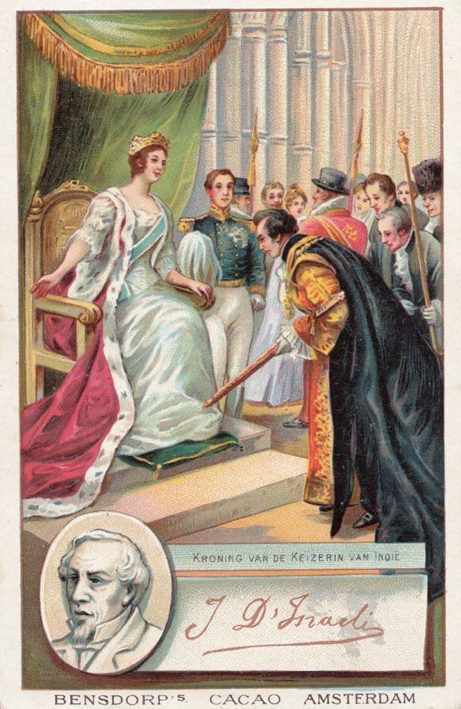 Benjamin Disraeli Politician Printed Signed Bendorps Postcard Antique Card