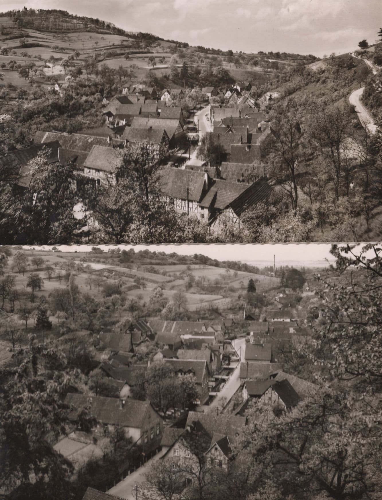 Bensheim Bergstrasse Zell Bensheim German Aerial RPC 2x Postcard s