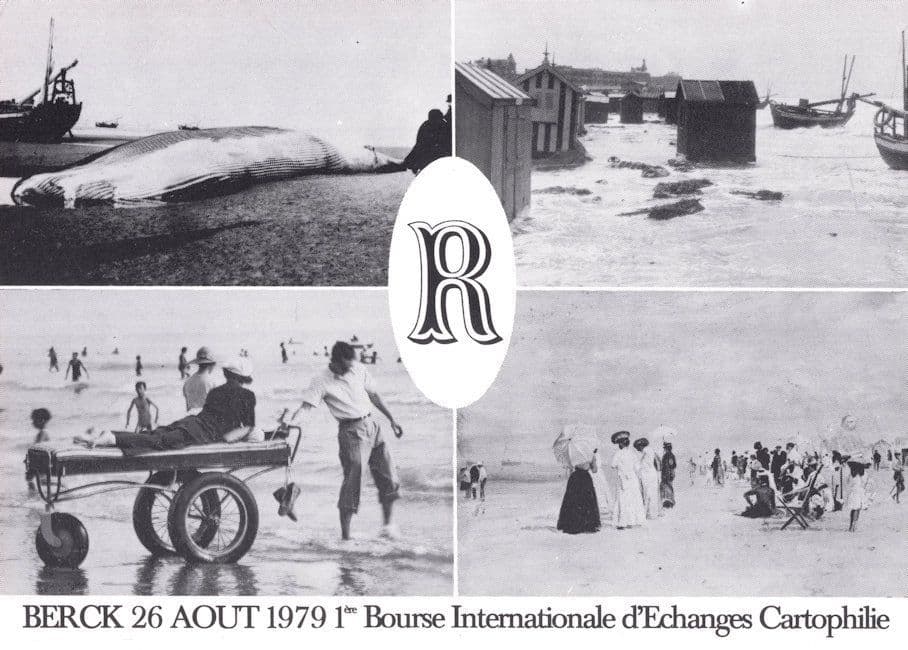 Berck France 1970s Postcard Fayre Exhibition Advertising Postcard