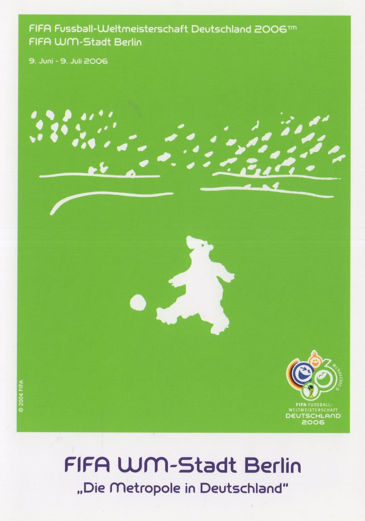 Berlin FIFA German 2006 Football World Cup Stadium Fussball Postcard