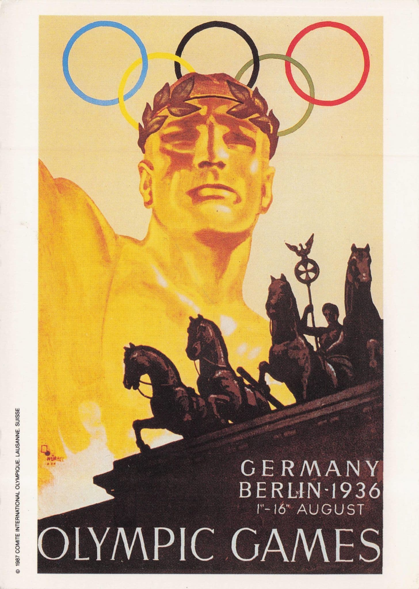 Berlin Germany 1936 Olympic Games Sports Poster Postcard