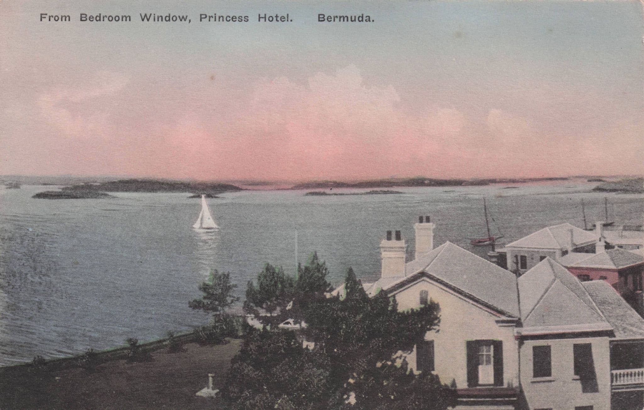 Bermuda From Princess Bedroom Hotel Window Antique Postcard