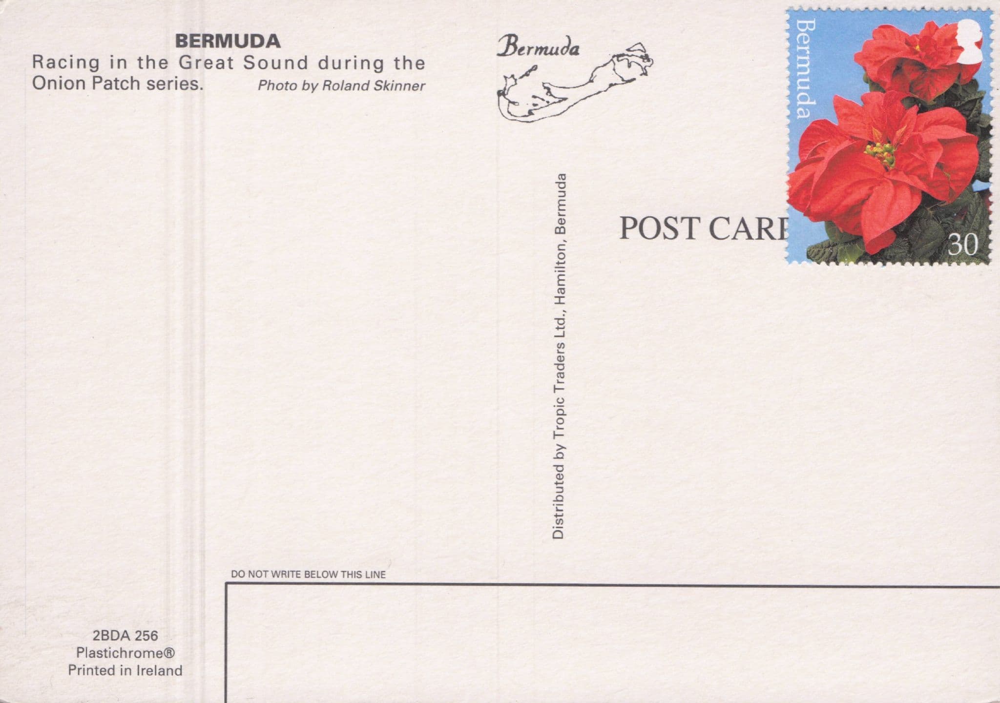 Bermuda Great Sound Onion Patch Race Special Stamp Postcard