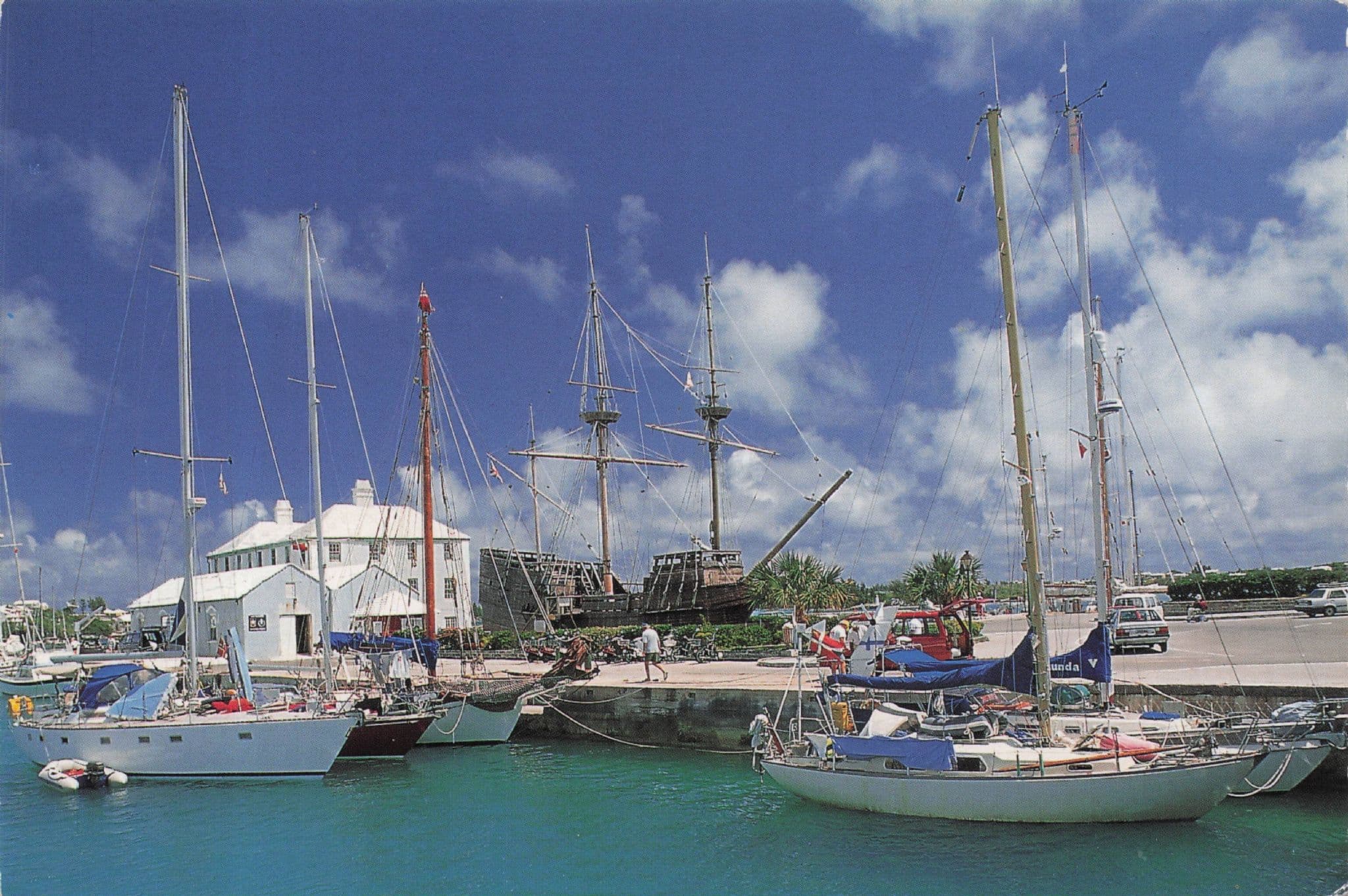 Bermuda Ordnance Map Island Marina Deliverance Boat Special Postcard