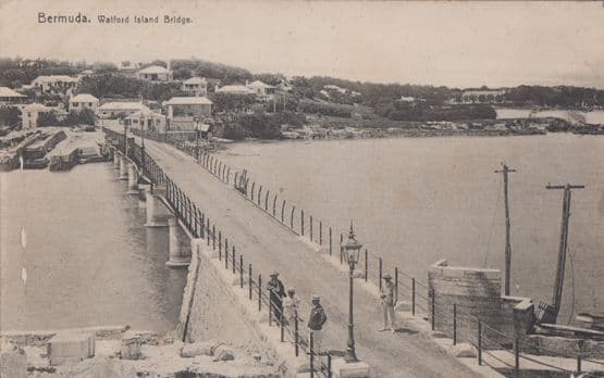 Bermuda Watford Island Bridge Old Postcard