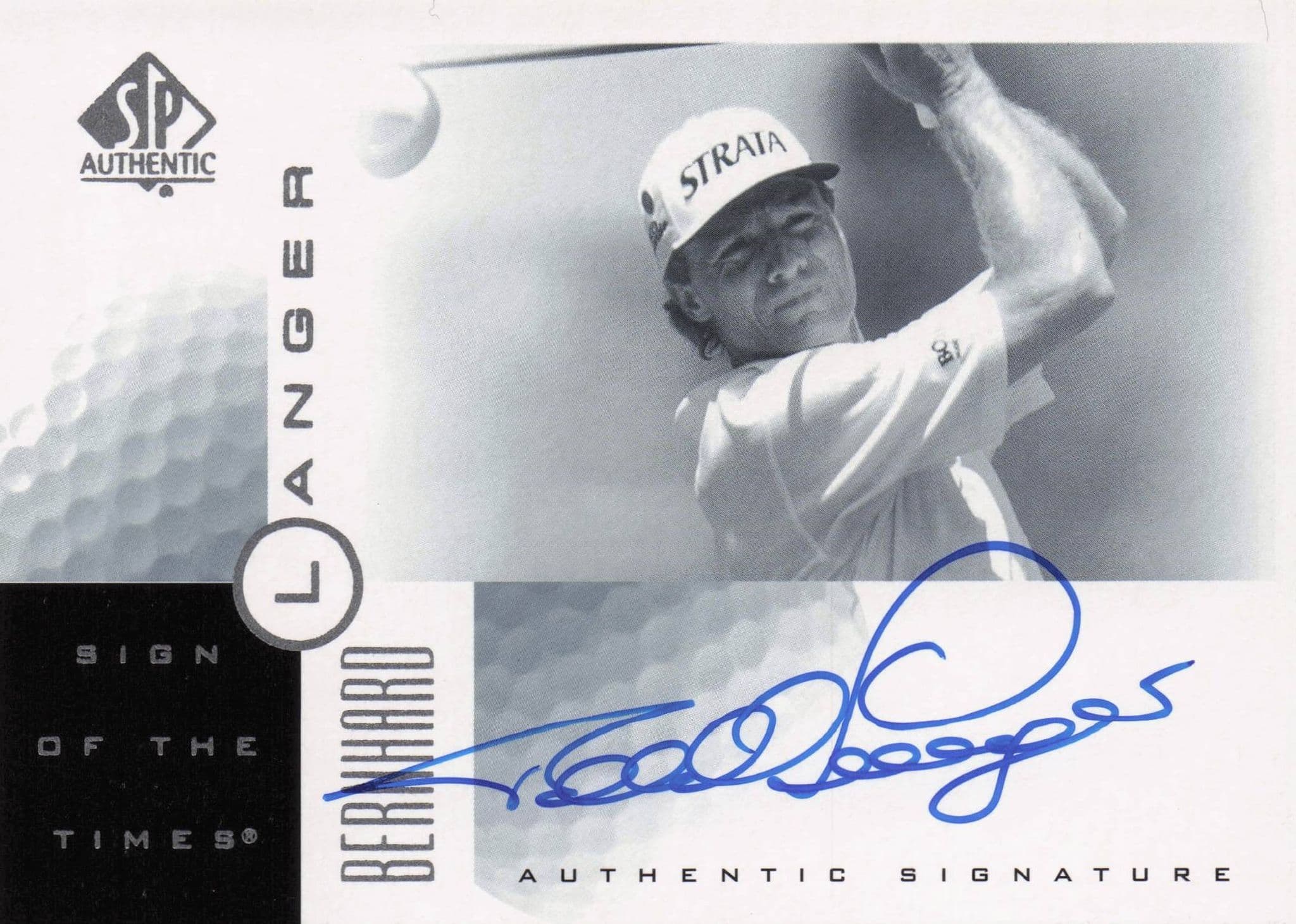 Bernhard Langer Sign Of The Times Hand Signed 2001 SP Golf Autograph Card
