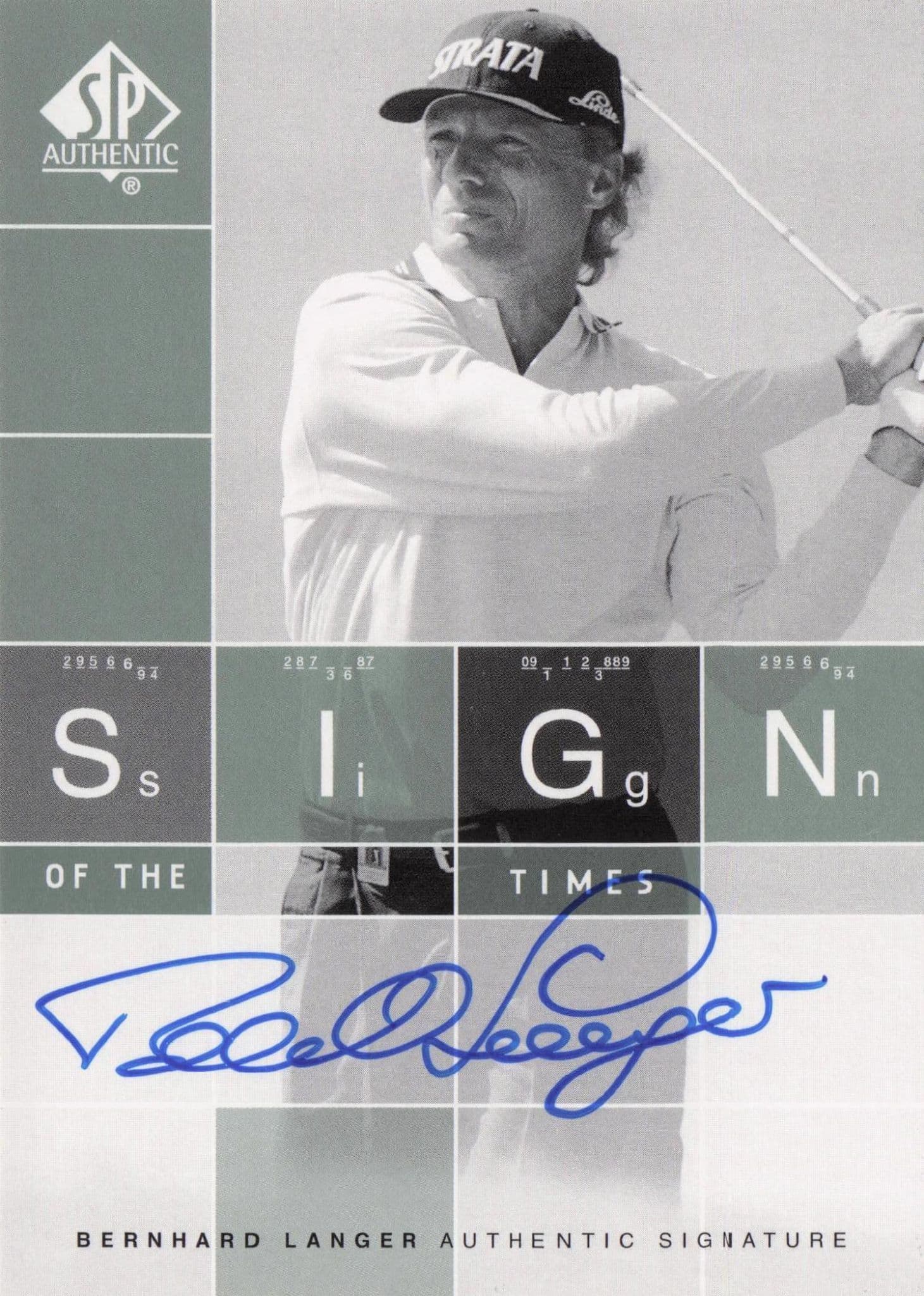 Bernhard Langer Sign Of The Times Hand Signed 2002 SP Golf Autograph Card
