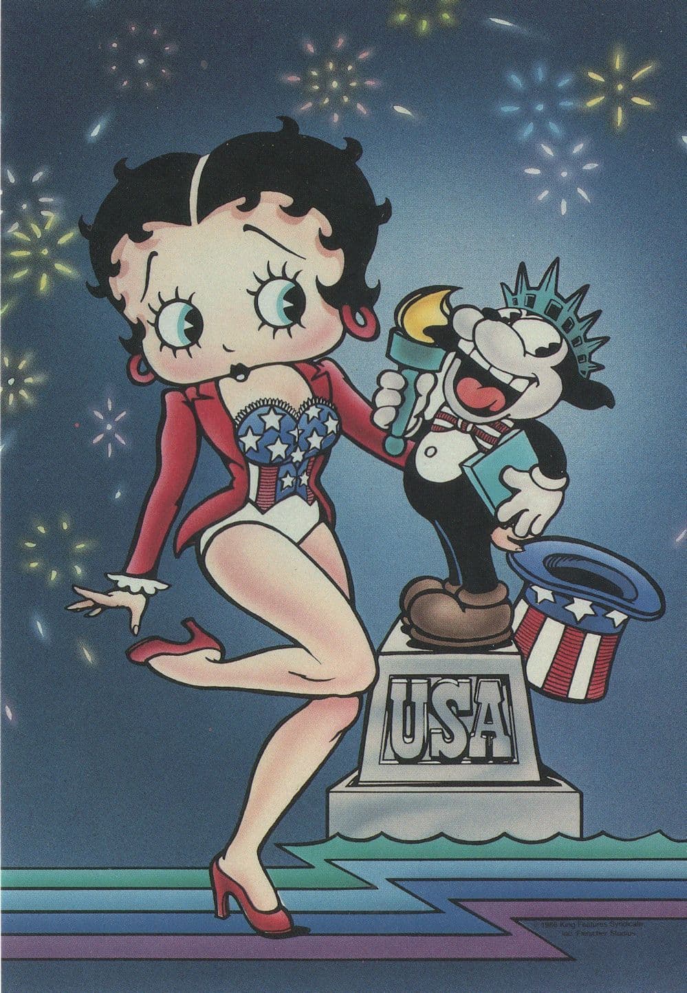 Betty Boop Stars & Stripes The Liberty Belle Postcard
