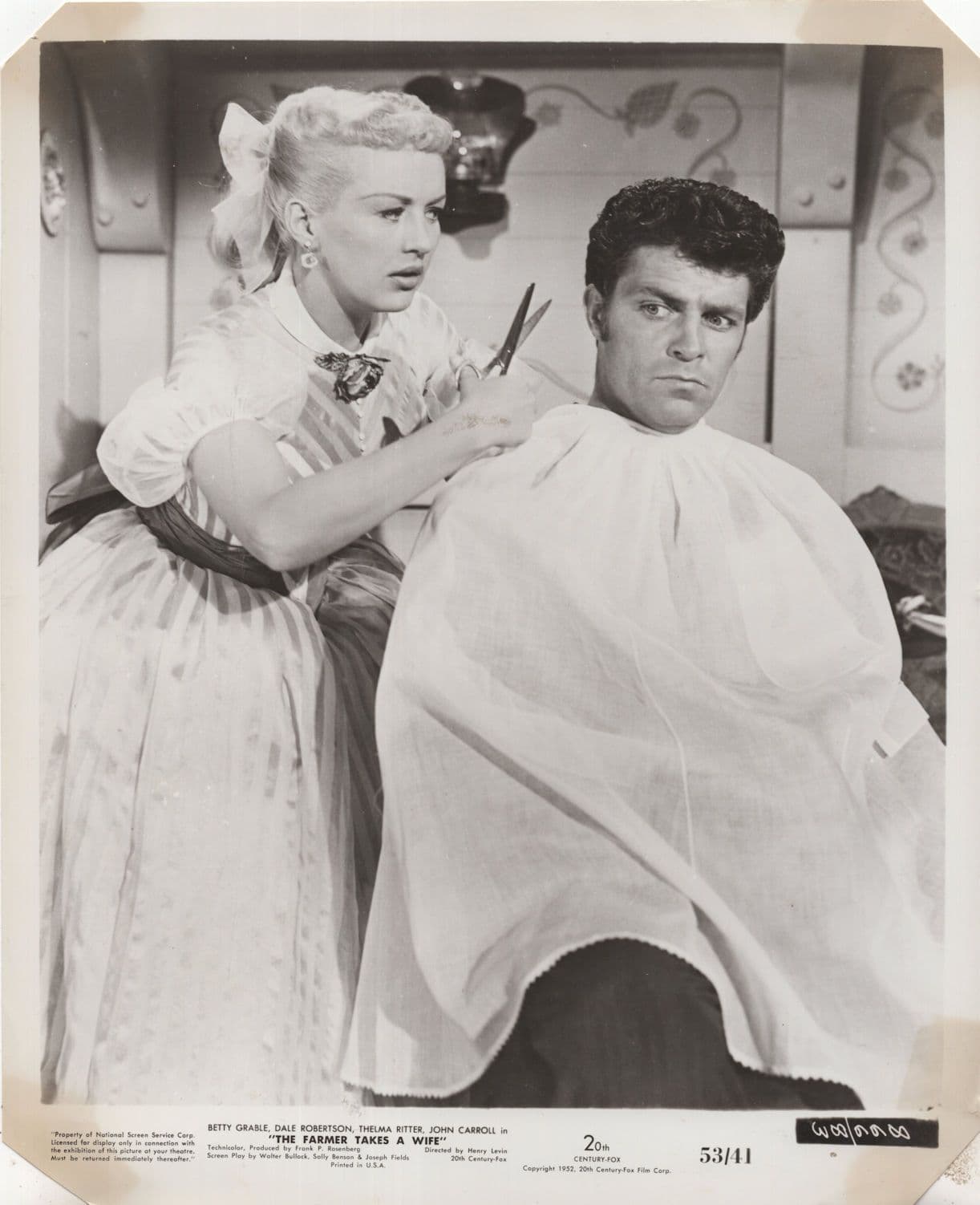 Betty Grable The Farmer Takes A Wife 10x8 Monochrome Film Press Photo