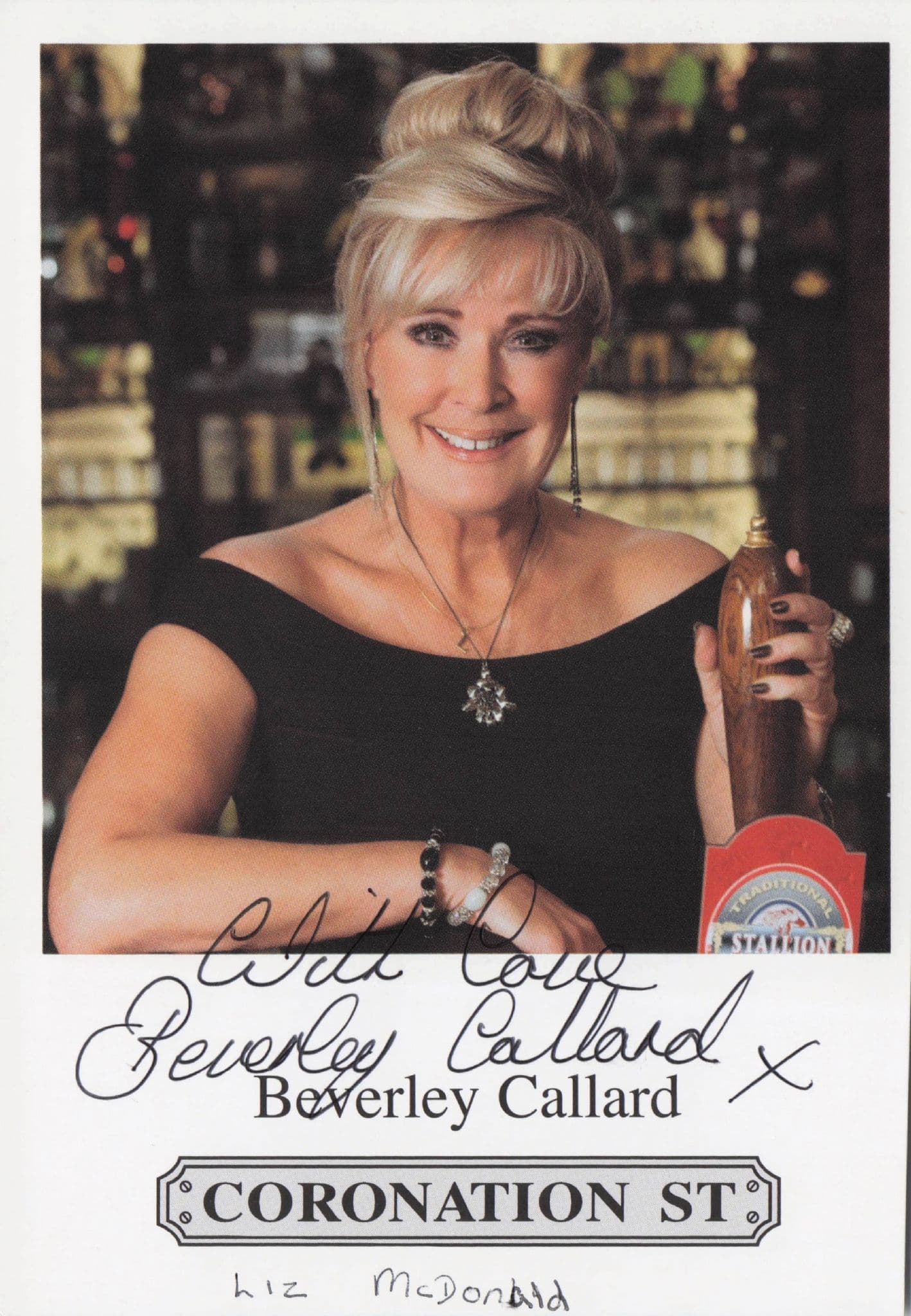 Beverley Callard RARE ALT ROVERS Coronation Street Hand Signed Cast Photo