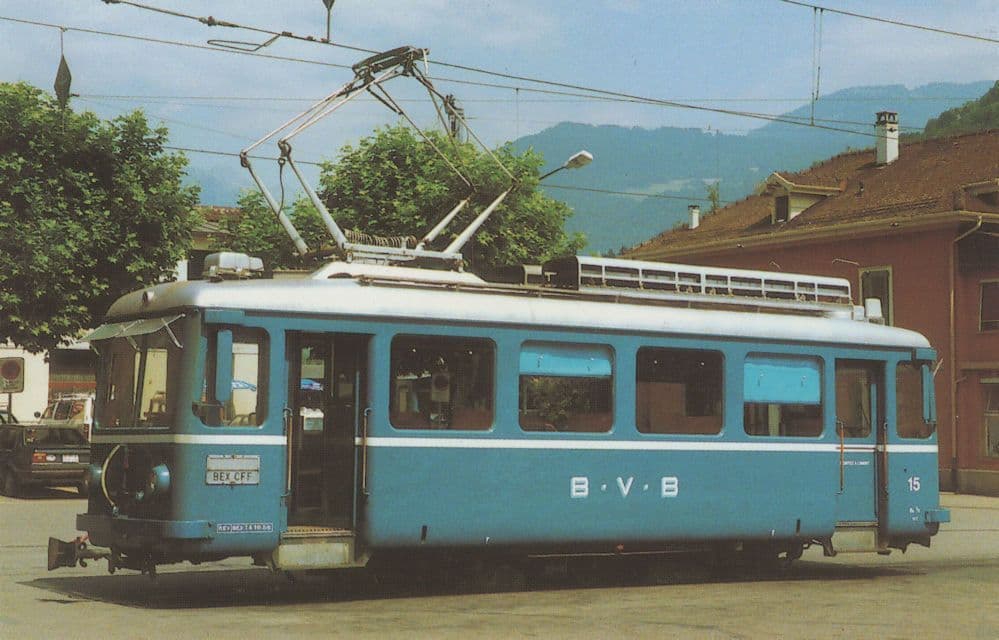 Bex Villars Betraye SWS SLM MFO 1940s French Tram Postcard