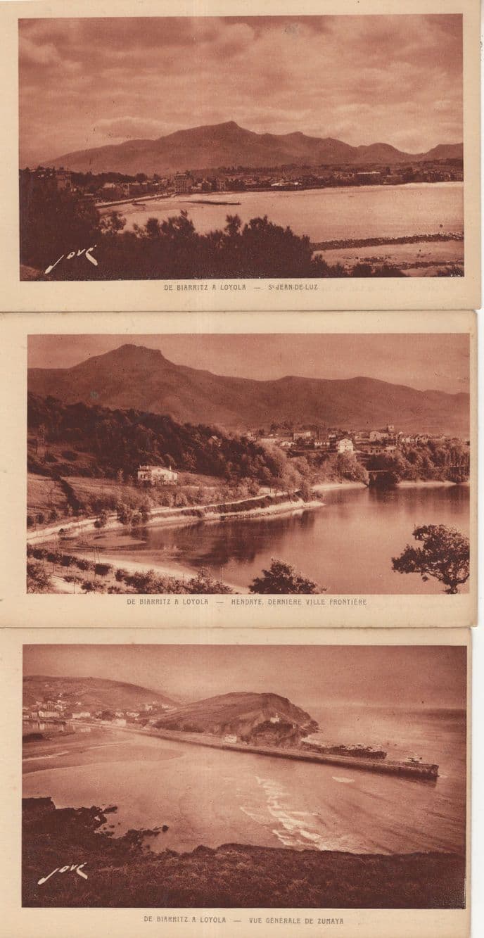 Biarritz A Loyola Au Col De Regil 3x Old French Aerial Postcard s