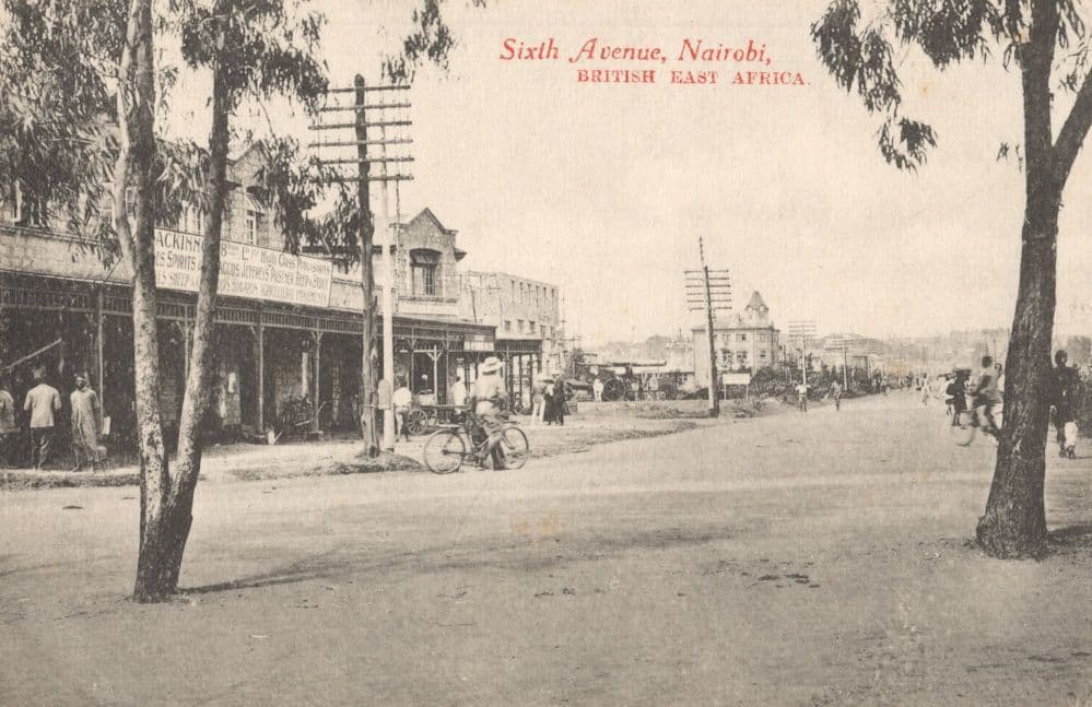 Bicycles On Sixth Avenue Nairobi Old Rare African Postcard