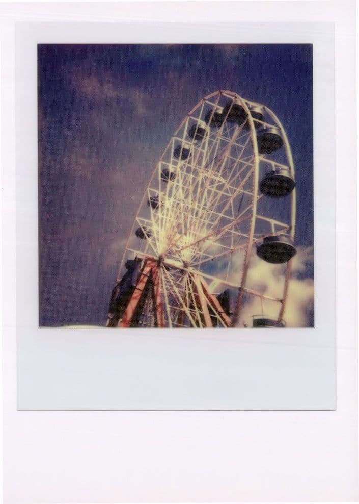 Big Wheel Old Theme Fair Park Ride Award Analog Photo Postcard