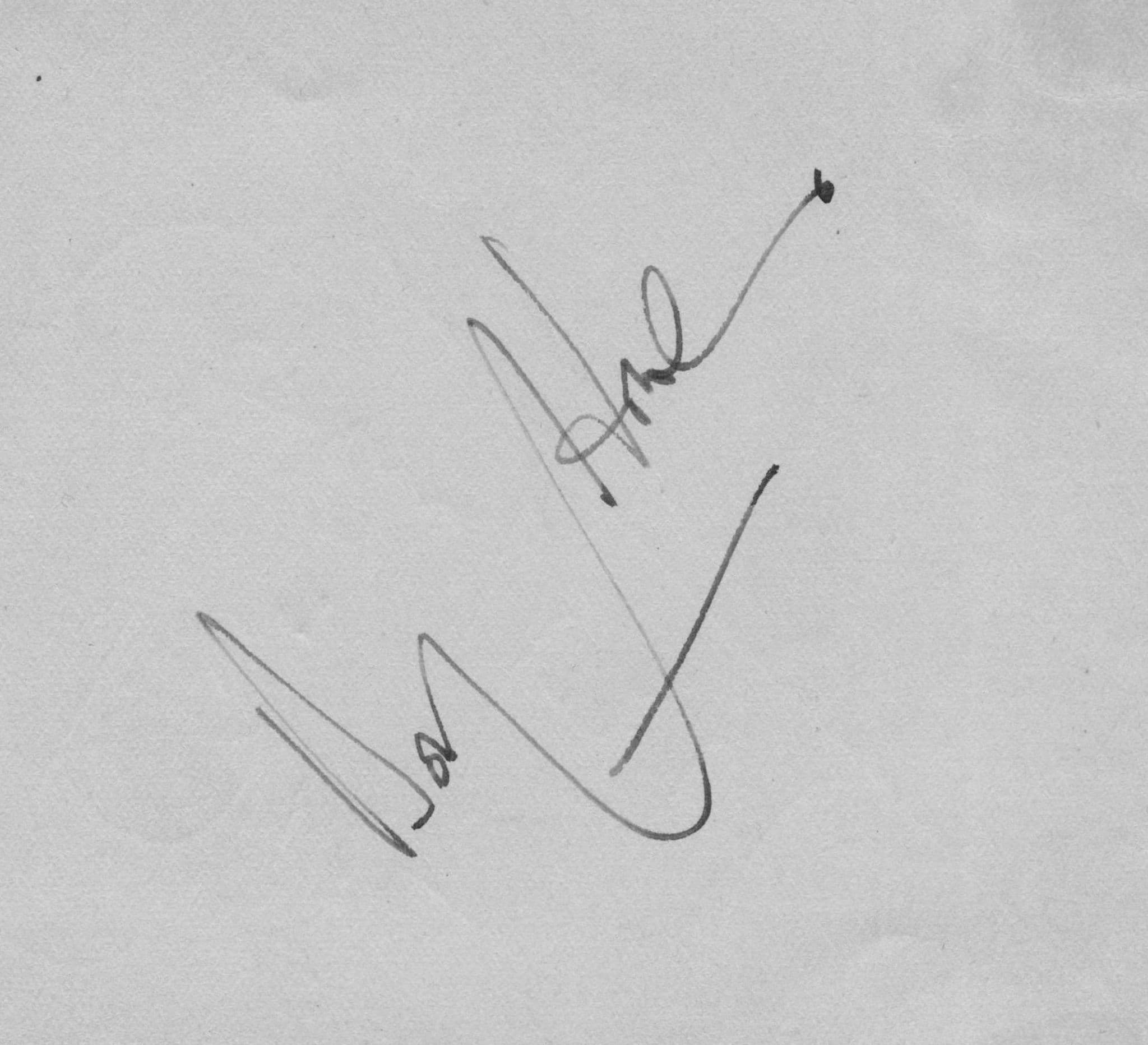 Bill Campbell Double Old Hand Signed Autograph Page