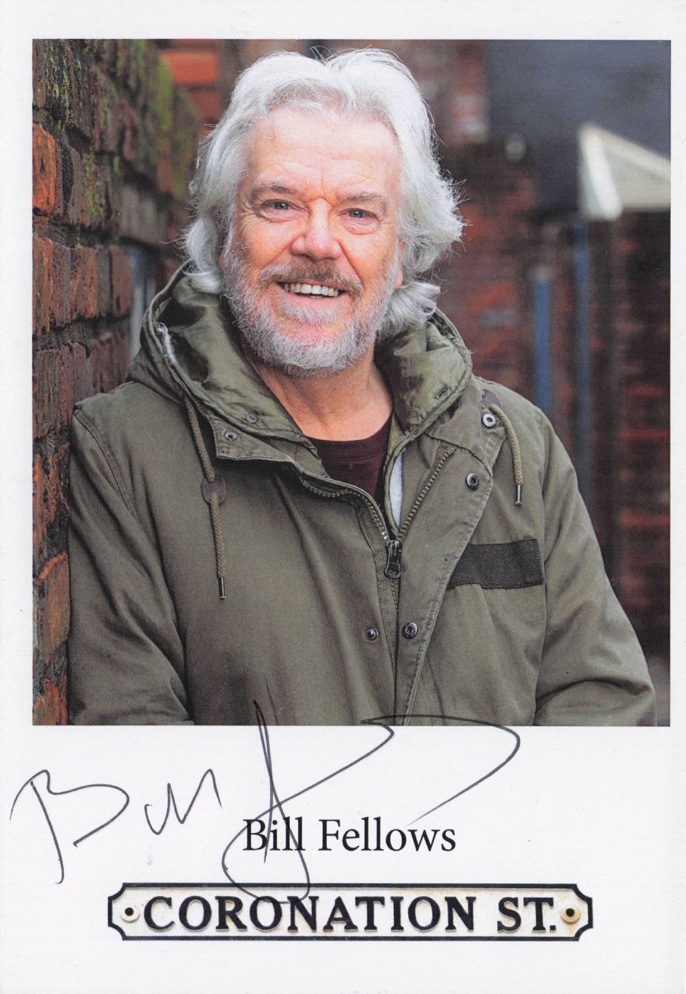 Bill Fellows Coronation Street RARE Hand Signed Cast Card Photo