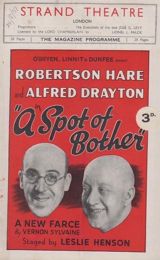 Bill Maynard John Toye Murdered Scottish Newsreader Nottingham Theatre Programme