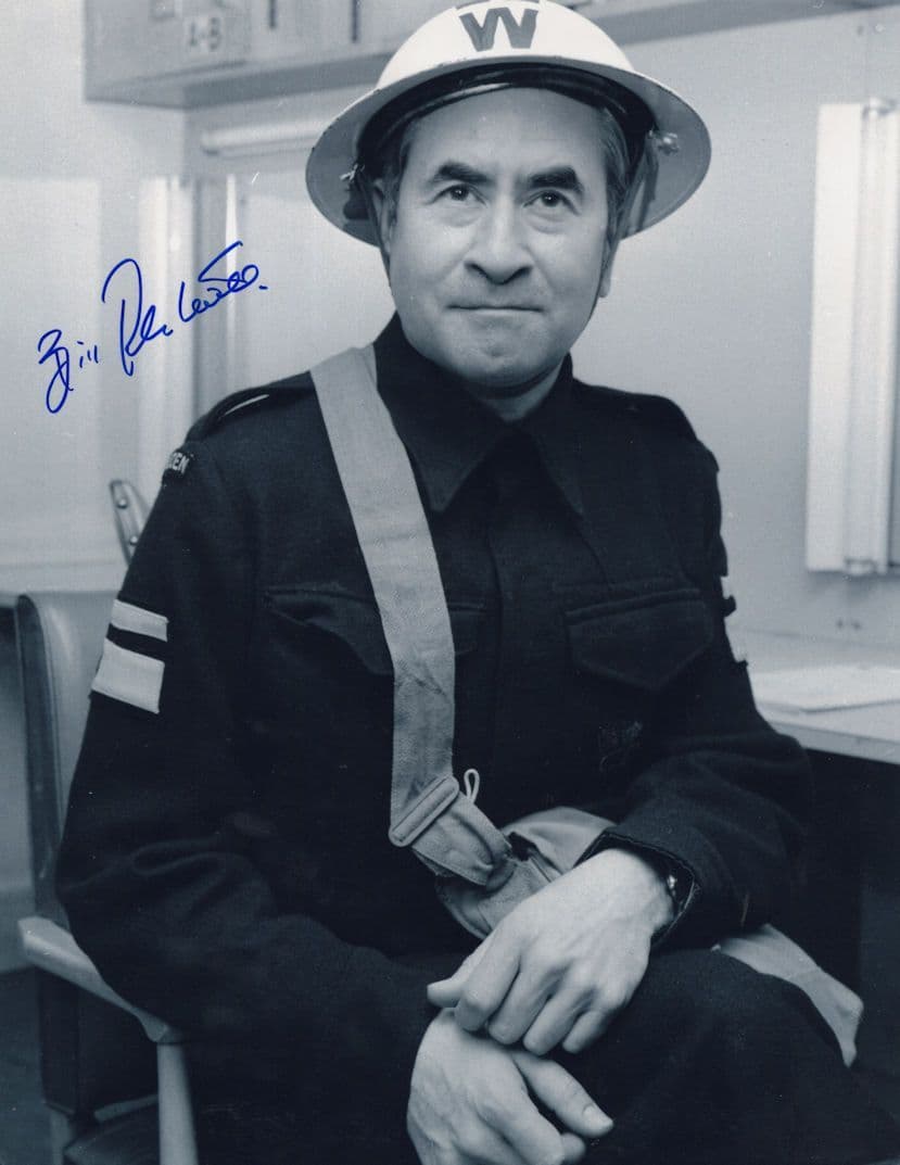 Bill Pertwee in Dads Army Large 10x8 Hand Signed Photo