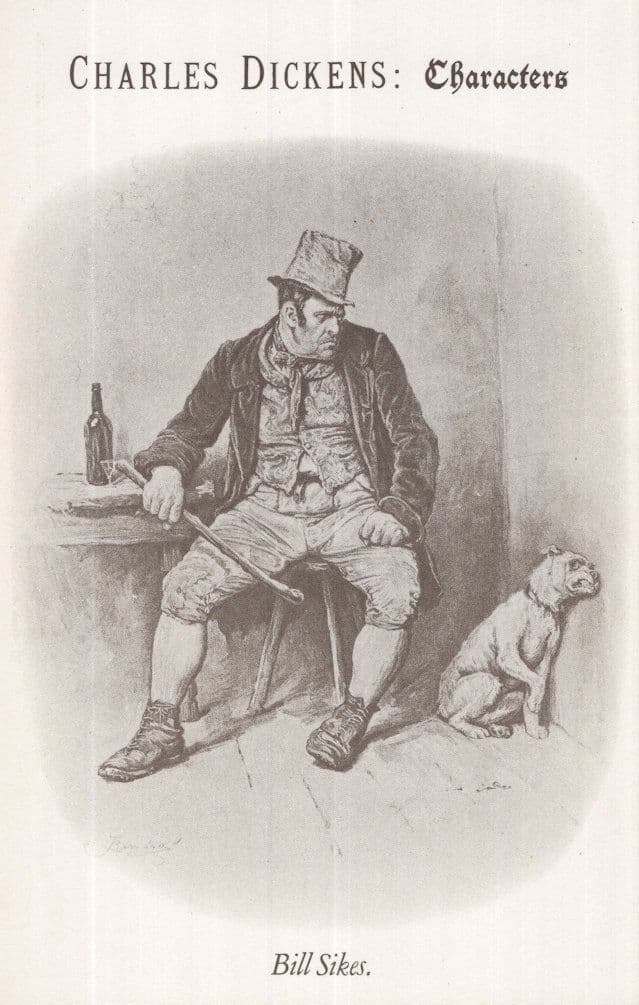 Bill Sikes Charles Dickens Characters Of Book Postcard