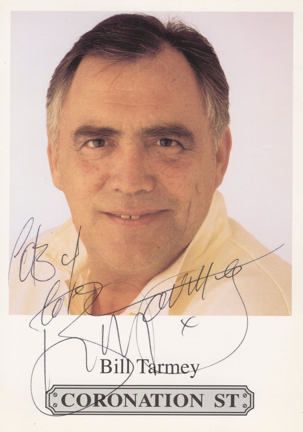 Bill Tarney Coronation Street RARE Hand Signed Cast Card Photo