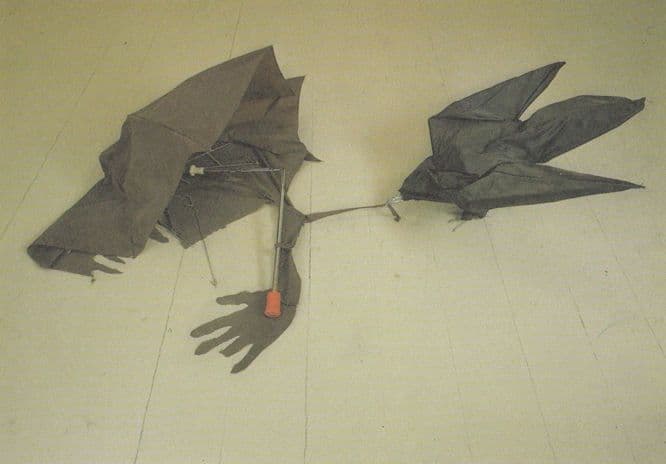Bill Woodrow Crow & Carrion Painting Postcard