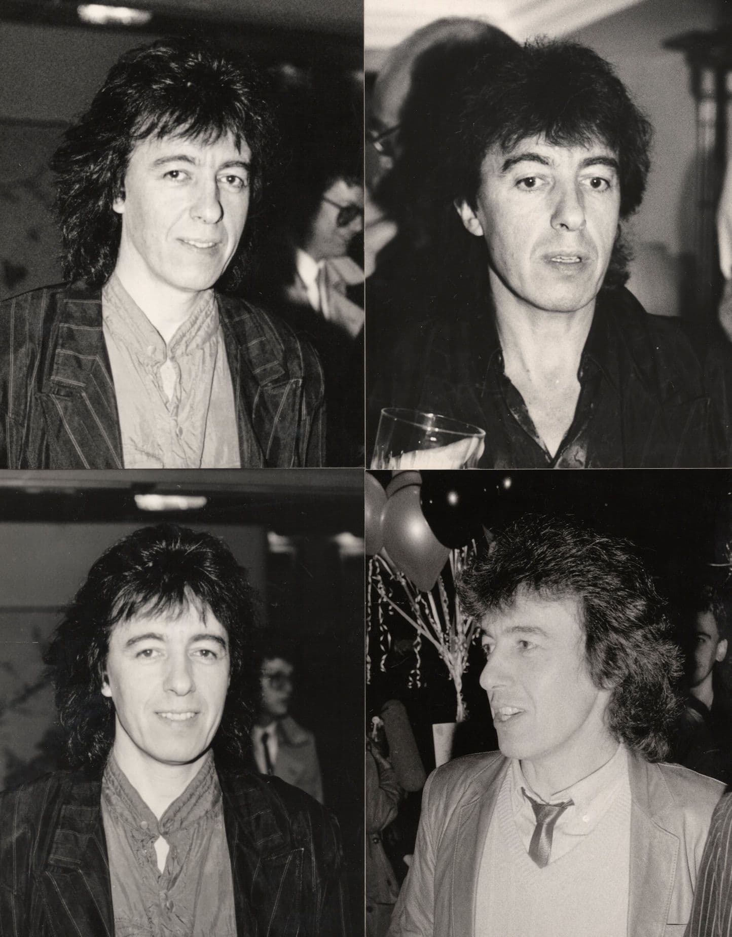 Bill Wyman Rolling Stones 1983 to 1986 Set 4x Rare Press Photo s