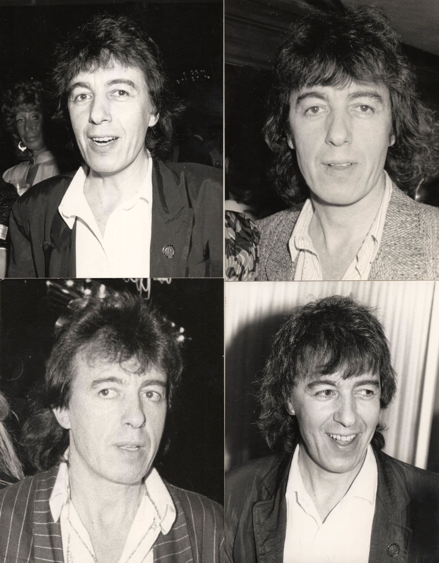 Bill Wyman Rolling Stones 4x 1987 - 1988 Portrait Press Photo s