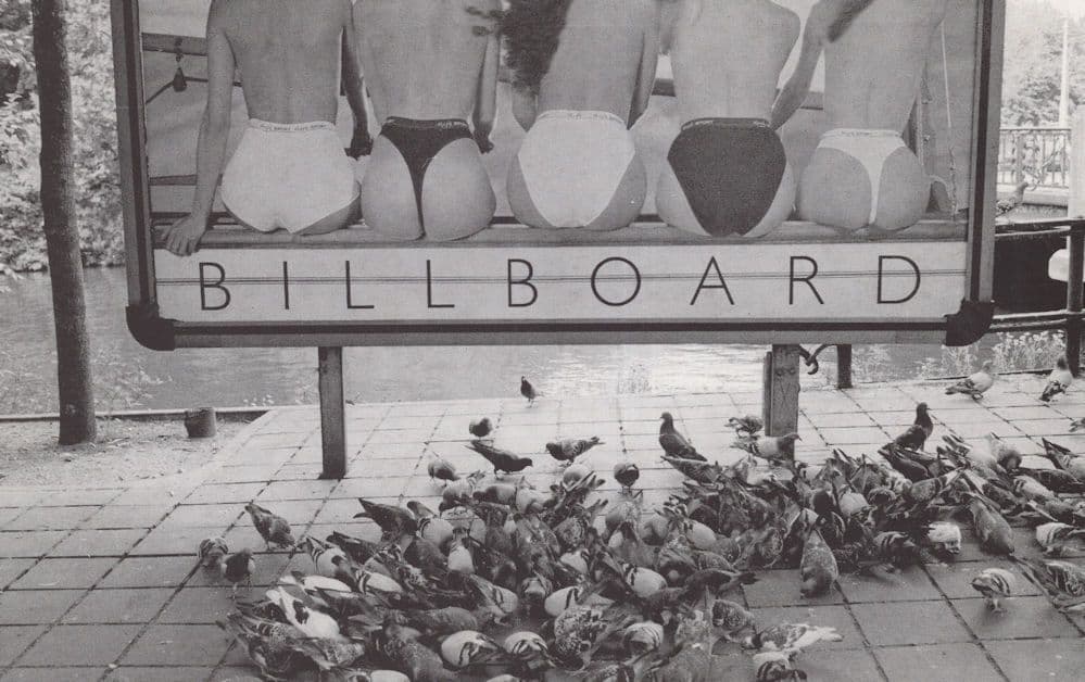 Billboard Of Bikini Ladies Big Bum Advertising Board Postcard