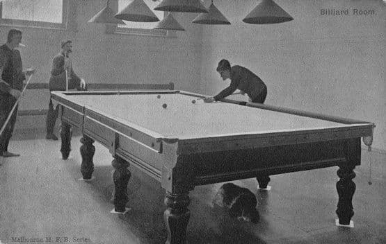 Billiard Pool Room Melbourne Fire Brigade Australia Old Postcard