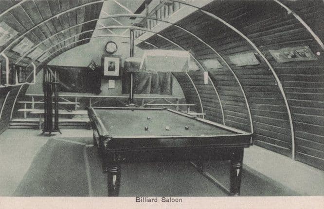 Billiard Pool Table Saloon Italian Terni Antique Postcard