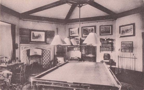 Billiard Room at Thornbury Castle Gloucester Rare Old Postcard