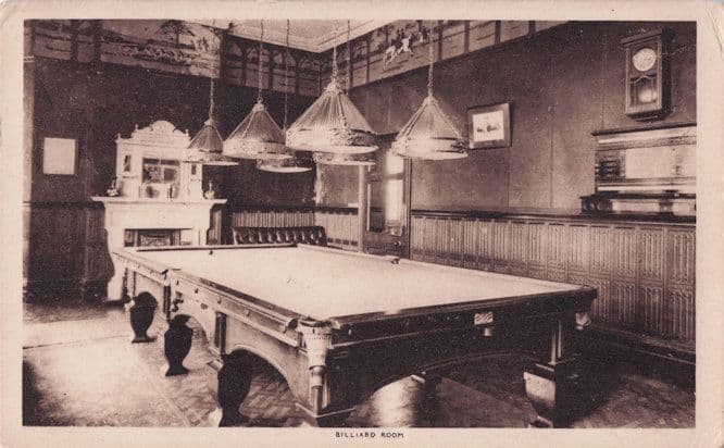 Billiard Room Langland Bay Convalescent Home Opens Welsh Antique Postcard