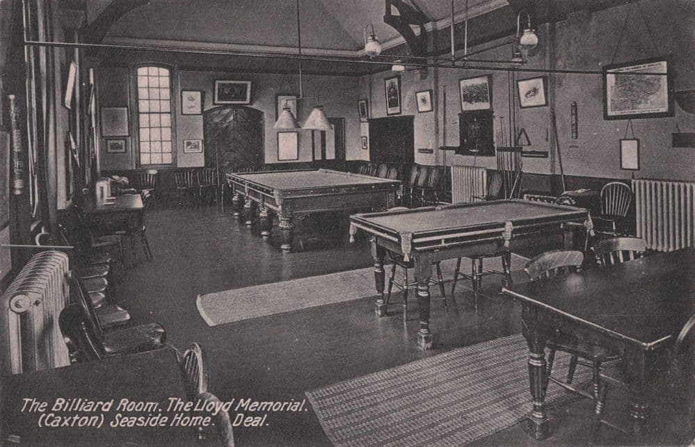 Billiard Room Lloyd Memorial Caxton Seaside Home Kent Old Postcard