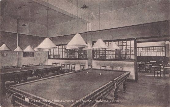 Billiard Table at Illingsworth Institute Lancashire Old Postcard