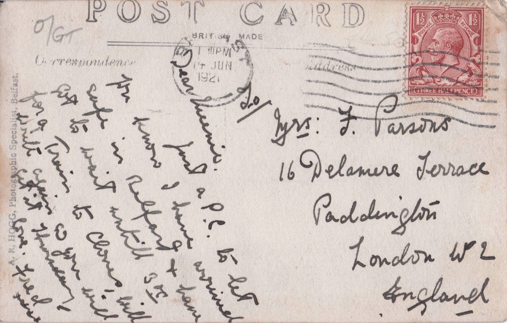 Billiards Belfast Irish Military Soldiers Home 1921 Old RPC Postcard