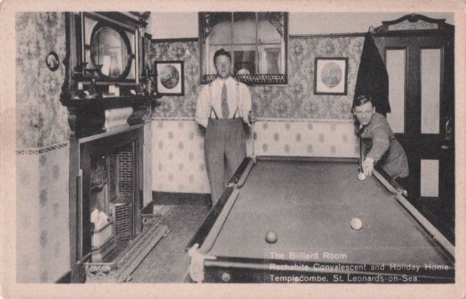 Billiards Game at Templecombe Holiday Home St Leonards On Sea Dorset Postcard