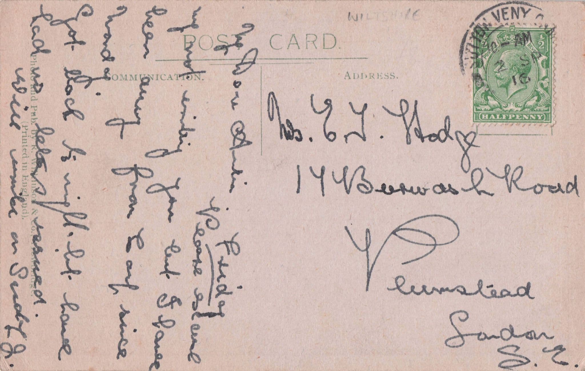 Billiards Sutton Veny YMCA Military WW1 Army Camp Wiltshire Postcard