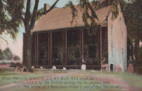 Billop Mansion Tottenville British War Military Revolution American Old Postcard