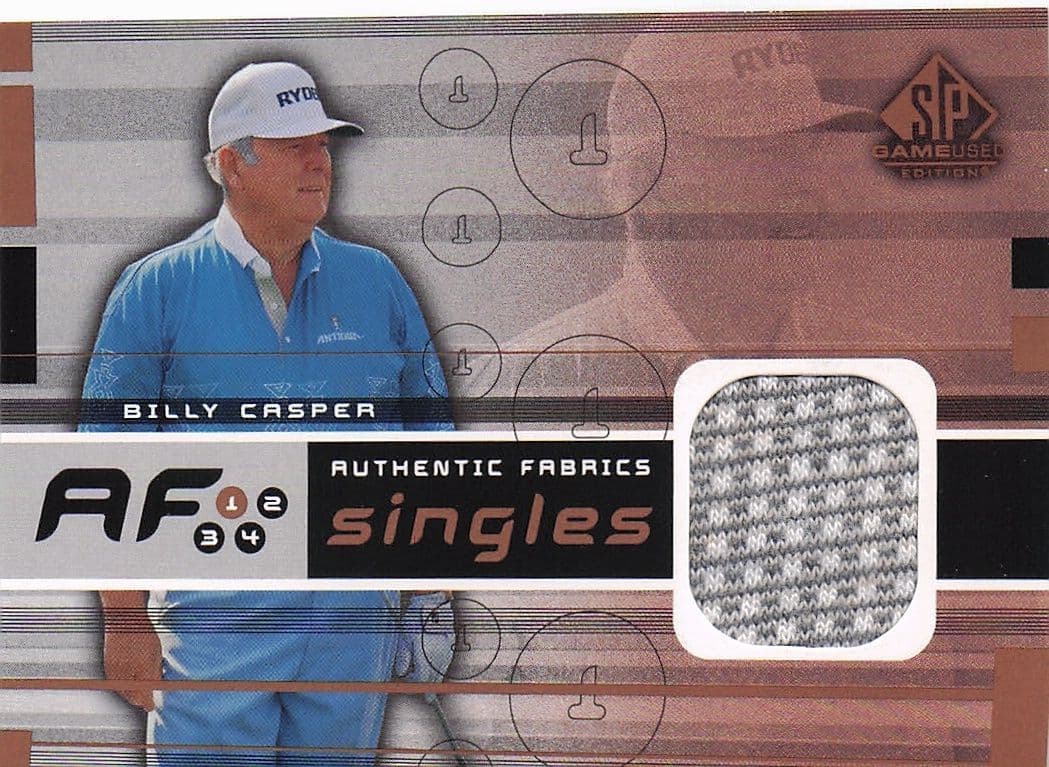 Billy Casper Authentic Fabrics Singles Golf 2003 Upper Deck Worn Shirt Card