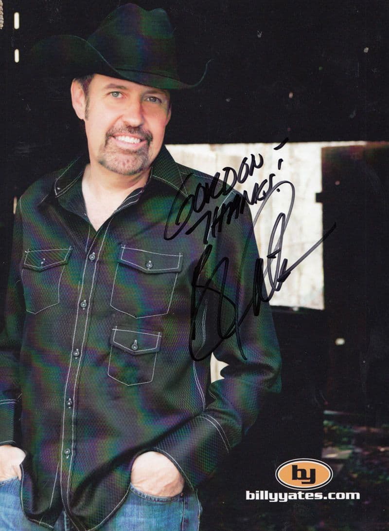 Billy Yates Country & Western Singer Large Hand Signed Photo