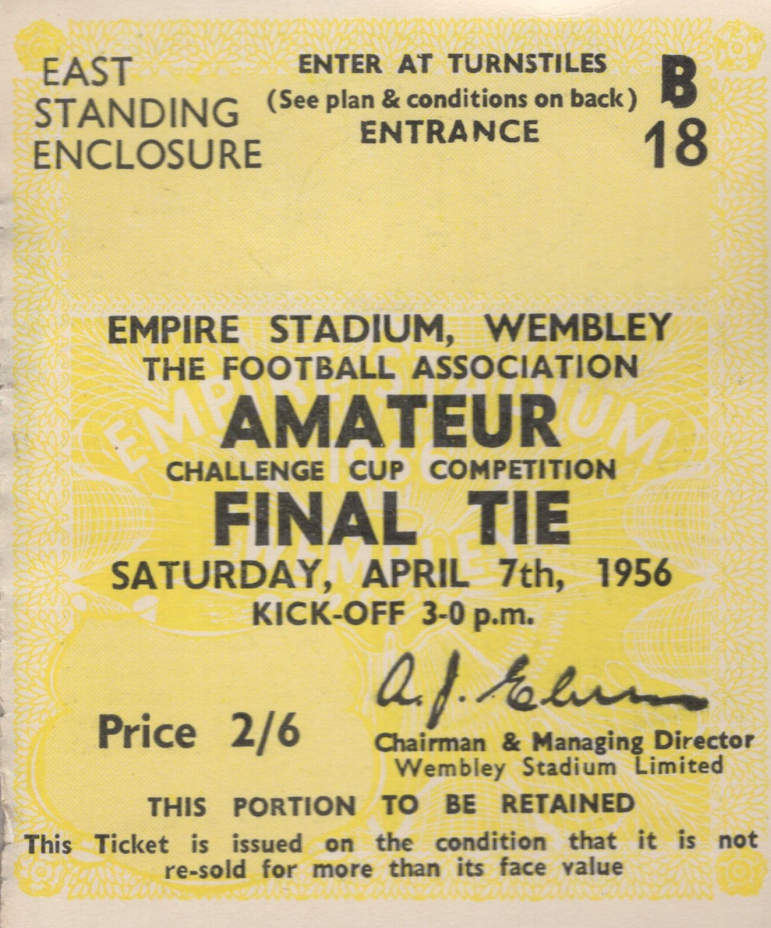 Bishop Auckland 1956 3x Football FA Cup 3x Final Ticket Prog & Viewing Pass