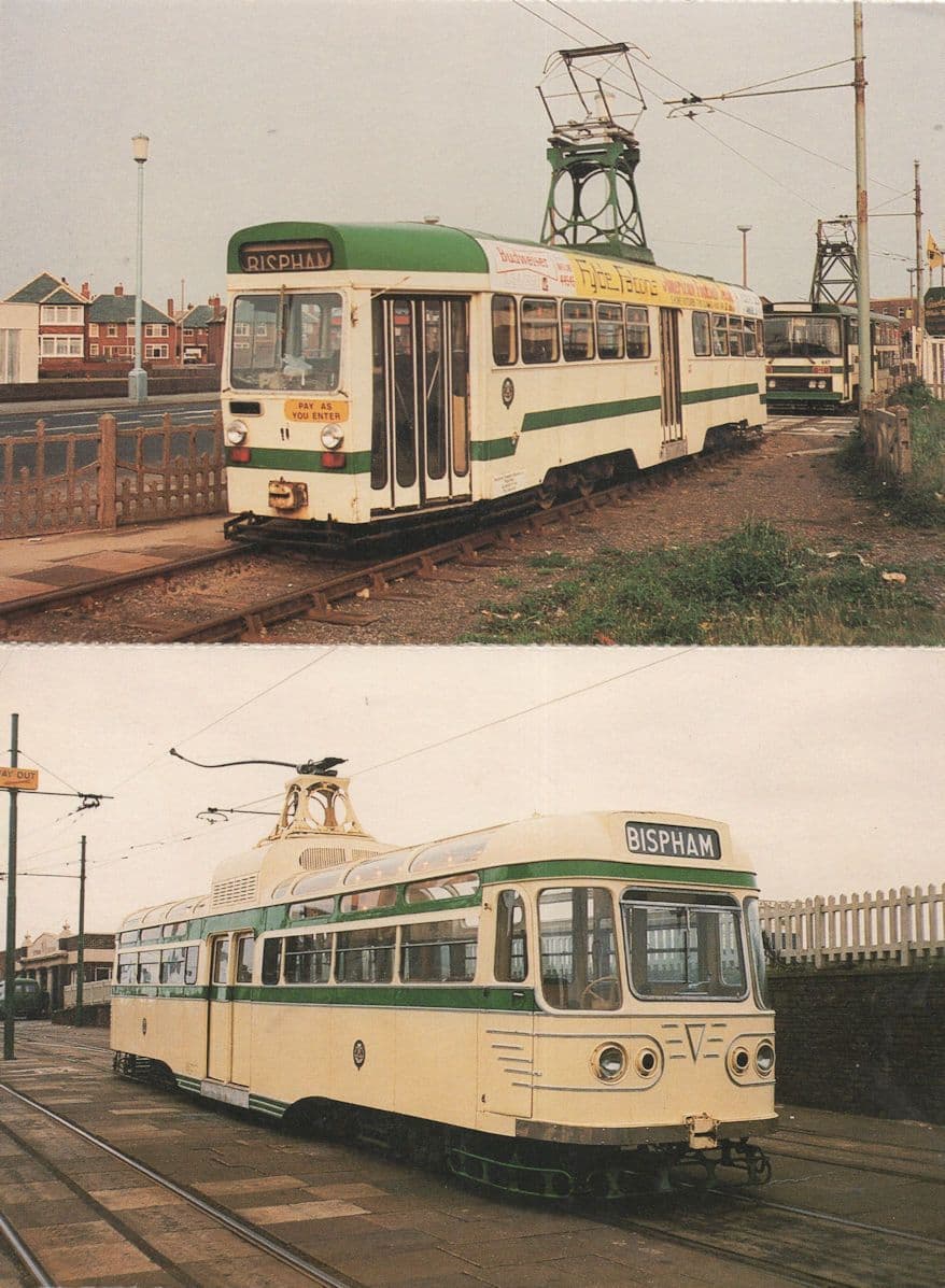 Bispham Bus Coronation Car 2x Postcard s