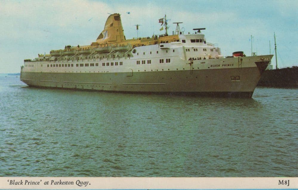 Black Prince at Parkeston Quay Harwich Ship 1973 Postcard