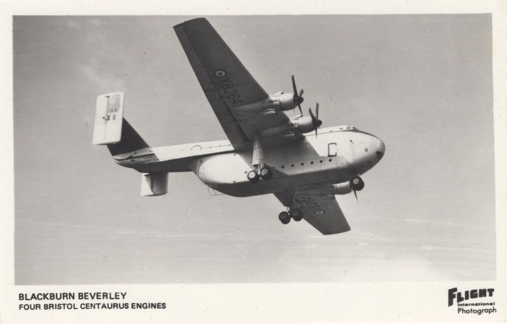 Blackburn Beverley Four Bristol Centaurus Engines Plane RPC Postcard